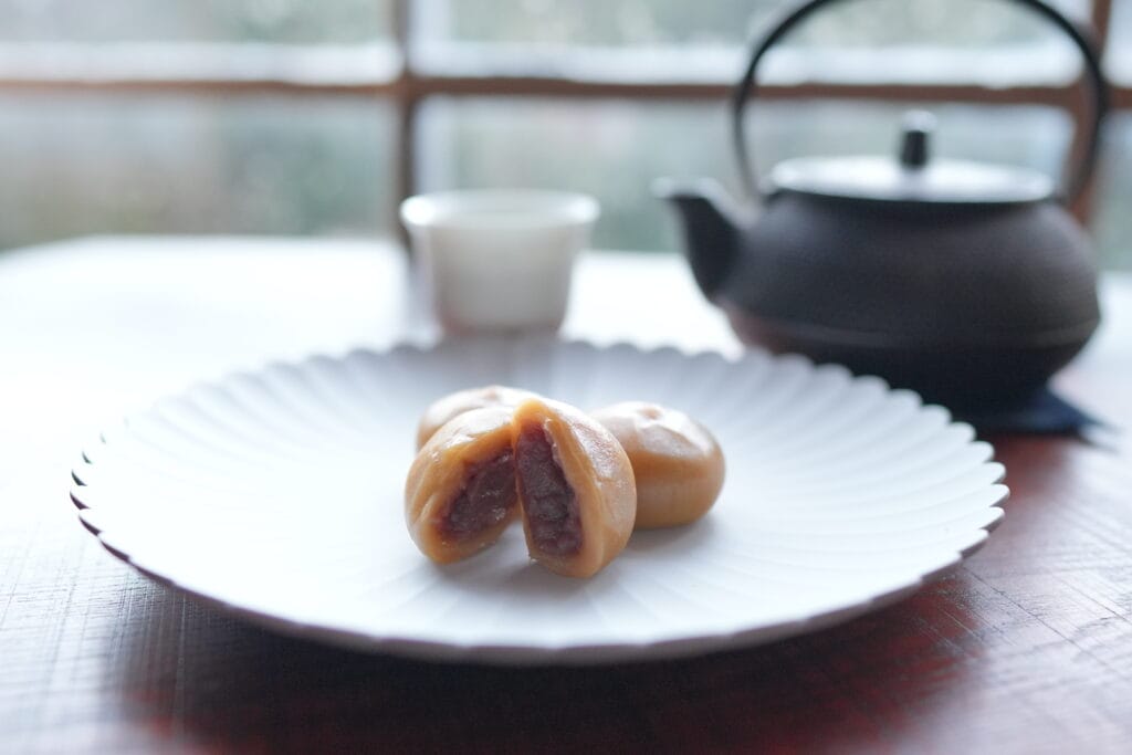 伊勢神宮内宮前醤油餅　おいしい和菓　 お取り寄せ　お餅　和菓子　醤油餅　お土産　贈り物に　おすすめ
温かいお茶と伊勢内宮前醤油餅